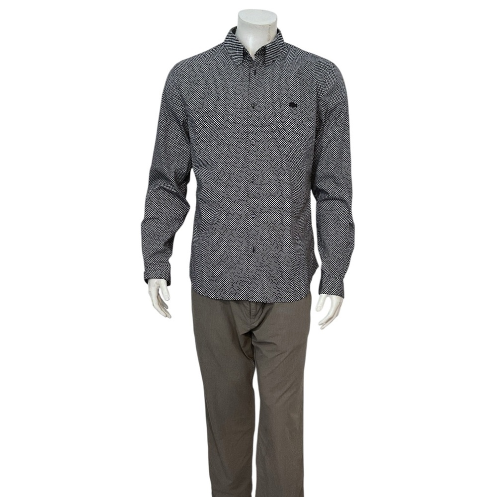 Lacoste Men’s Black Geometric Button Shirt